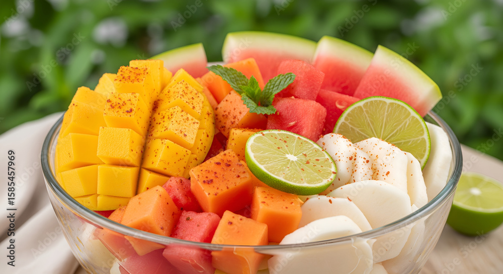 Vibrant Mexican Fruit Salad (Fruta Picada) with Chili and Lime Vibrant Mexican Fruit Salad (Fruta Picada) with Chili and Lime