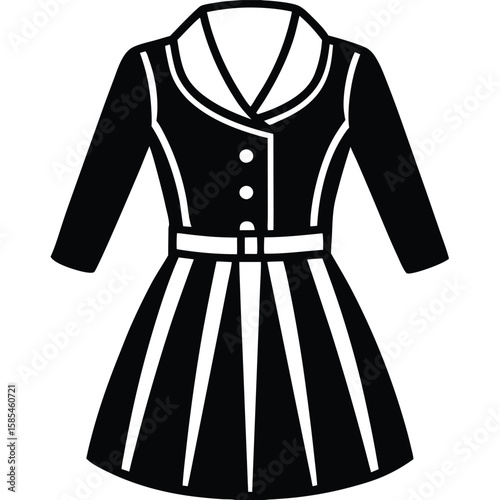 Flat Style Women's Clothing Assortment on White Background