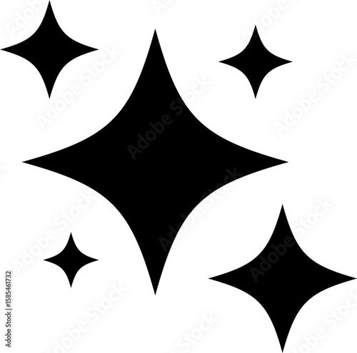 Sparkle star icon set. sparkle graphics for decoration. black sparkle shapes. Sunburst retro sale badge. star blank label