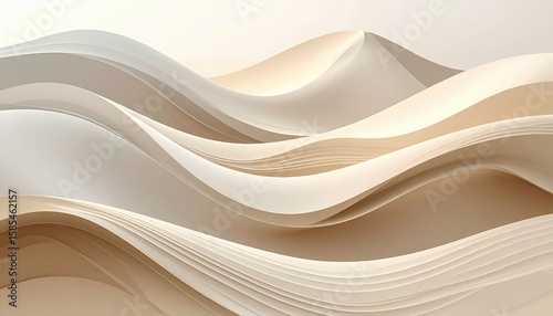 Abstract Paper Waves Background Design