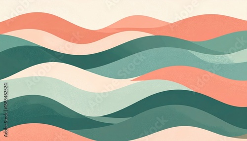 Abstract Waves Background Pattern with Pastel Colors