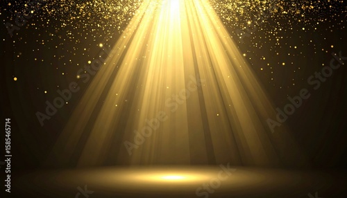 Golden Spotlight Effect Background