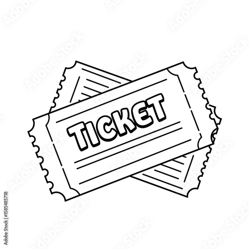 Outline Event Ticket Icon Clipart