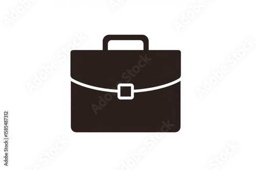 Professional briefcase icon for business, financial, or career-related designs, suitable for presentations, websites, or applications needing a symbol of work.