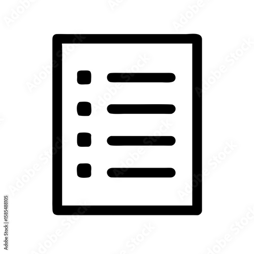 black outline clipboard with checklist icon is perfect for productivity blogs, task management websites, or business planning content
