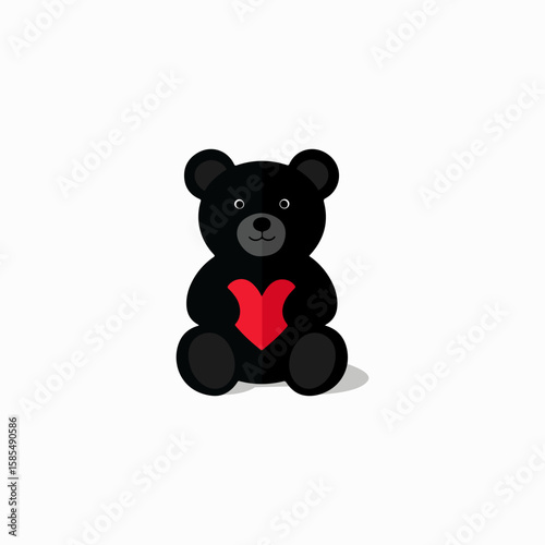 teddy bear heart love icon animal cloth cute teddy design 