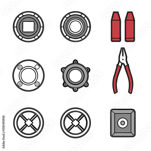 Mechanical components and tools mechanical parts industrial parts