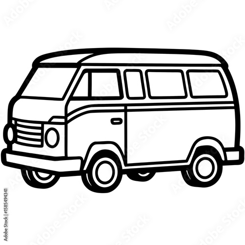 Minimal Van Silhouette Design