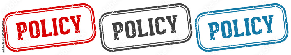 policy stamp. policy rectangular stamp set isolated on white background policy stamp. policy rectangular stamp set isolated on white background