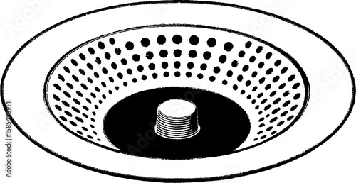 Engraved illustration of retro drive in speaker for vintage design and decor
