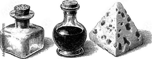 Vintage soap making and mold engravings for craft enthusiasts and designers