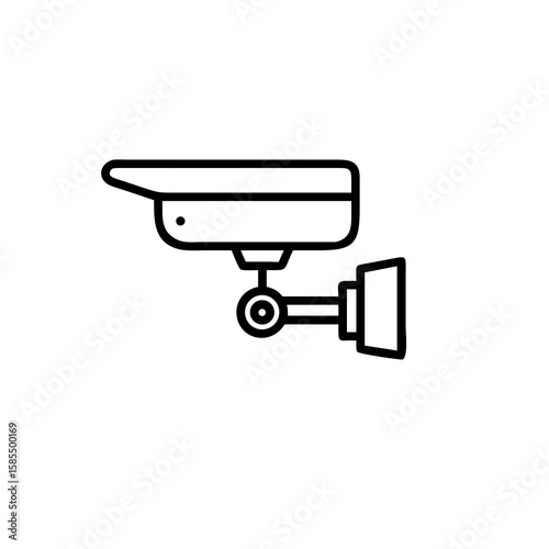 vector illustration of a cc tv camera 