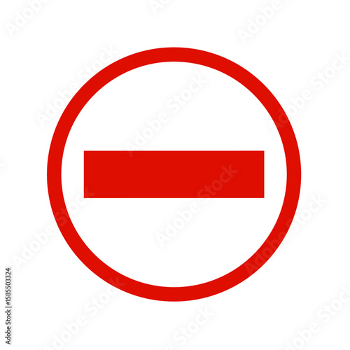 Free Download no entry sign vector on white background - GFXLoad