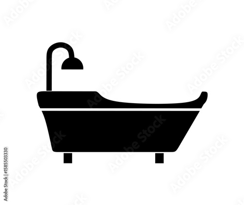 vector illustration of a bathtub with a trendy design