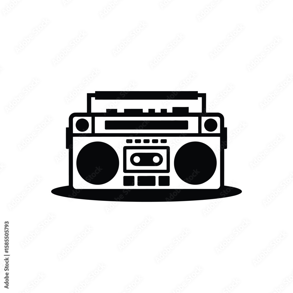 Fototapeta premium Retro Boombox Illustration