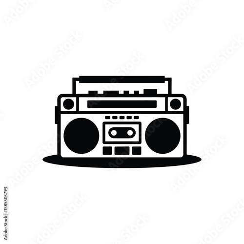 Retro Boombox Illustration