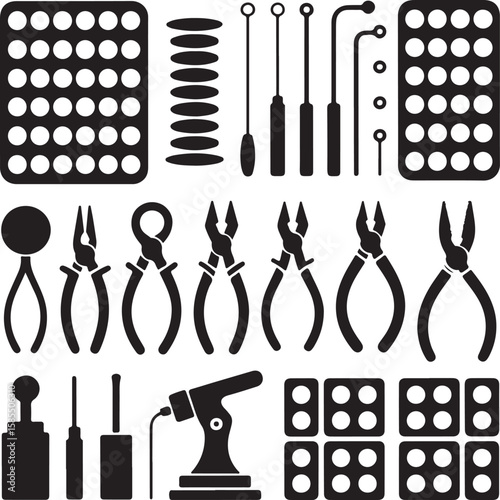 Tool Silhouettes and Organizational Trays with Sorting Indentations for Workshop and Repair Settings
(A clean, SEO-friendly title under 140 characters, with core keywords front-loaded.)