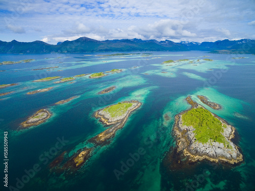 Aerial view of Senja island...