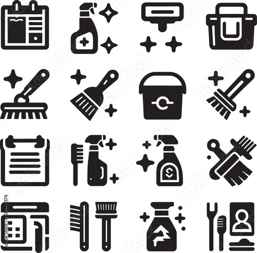 Wallpaper Mural Vector set of black silhouette tool icons for design and illustration Torontodigital.ca