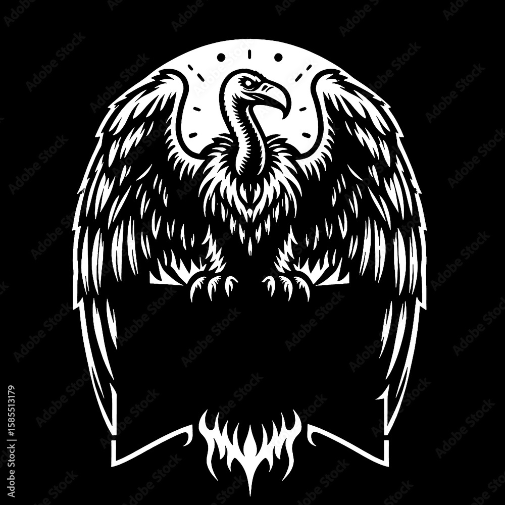 Fototapeta premium vulture head vector illustration