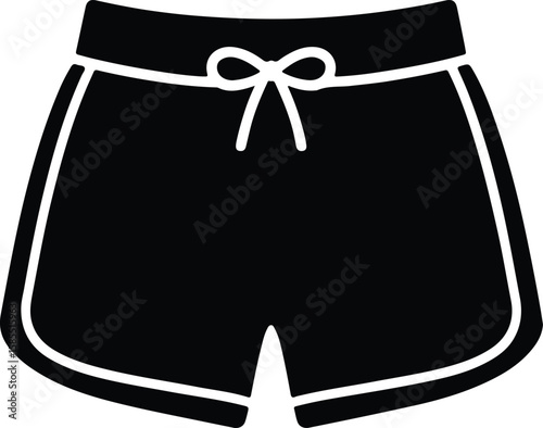 Silhouette swim trunks shorts black vector Illustrator