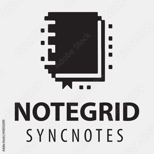 Modern Design Logo Featuring a notebook