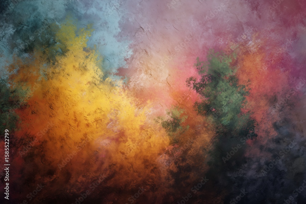Fototapeta premium Vibrant, textured backdrop in artistic haze.
