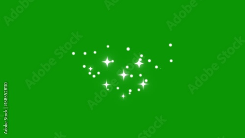 Twinkle star glitter sparkle, Twinkling cartoon stars and glitter FX, flat smoke bursts, comic manga flashes, and sparkle pop-up animations for green screen video overlays.  energy explosion video. 4k
