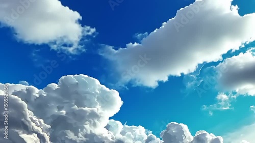 Colorful sky filled with fluffy clouds