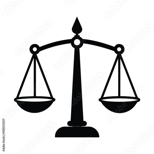 Justice and Equality Balance Scales Silhouette