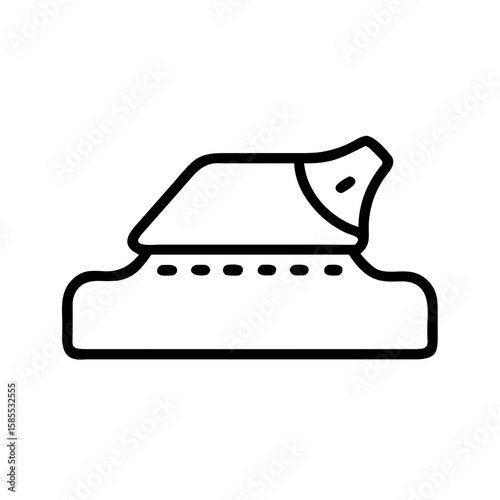 Vector illustration of a sanding block on a transparent background  