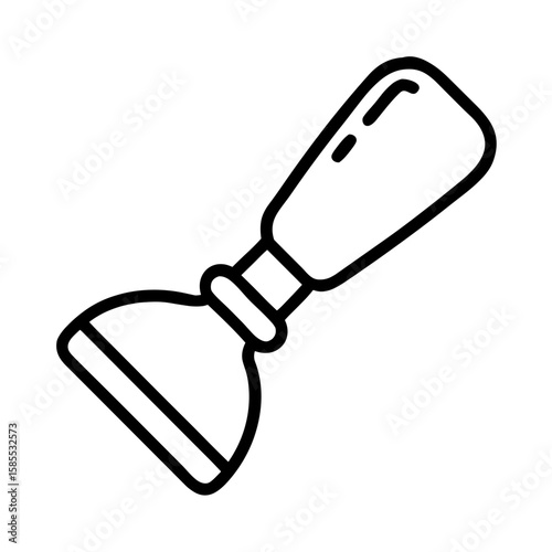 Putty knife illustration with transparent background  