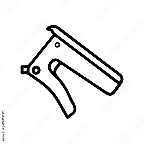 Staple gun outline illustration on a transparent background  