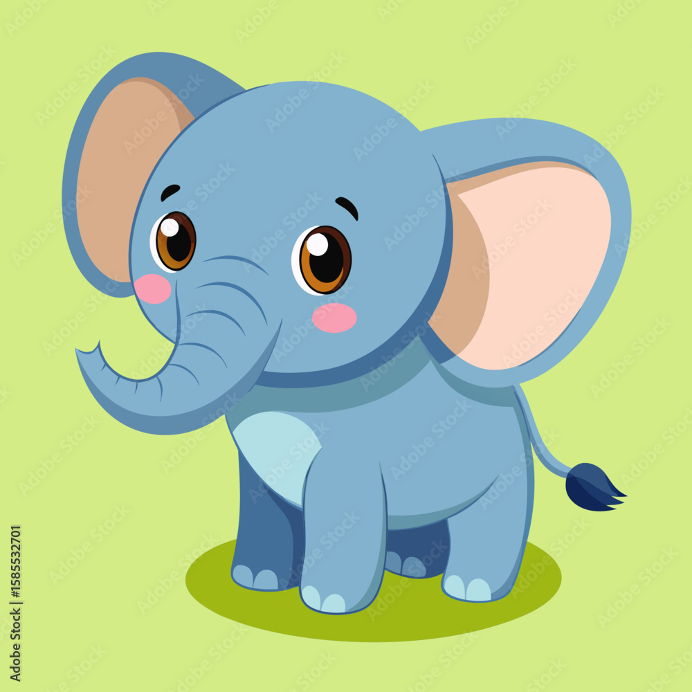 Naklejka premium baby elephant cartoon