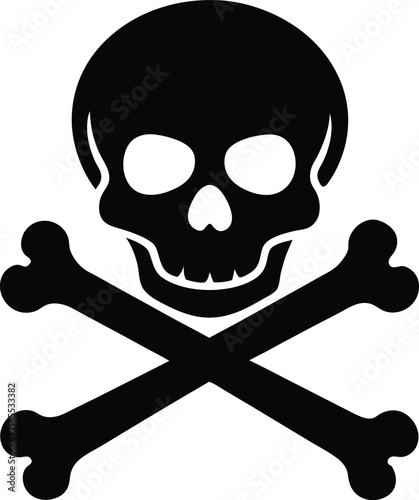 Black Head skull silhouette vector illustration