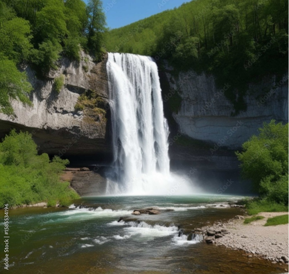 Fototapeta premium waterfall in the forest