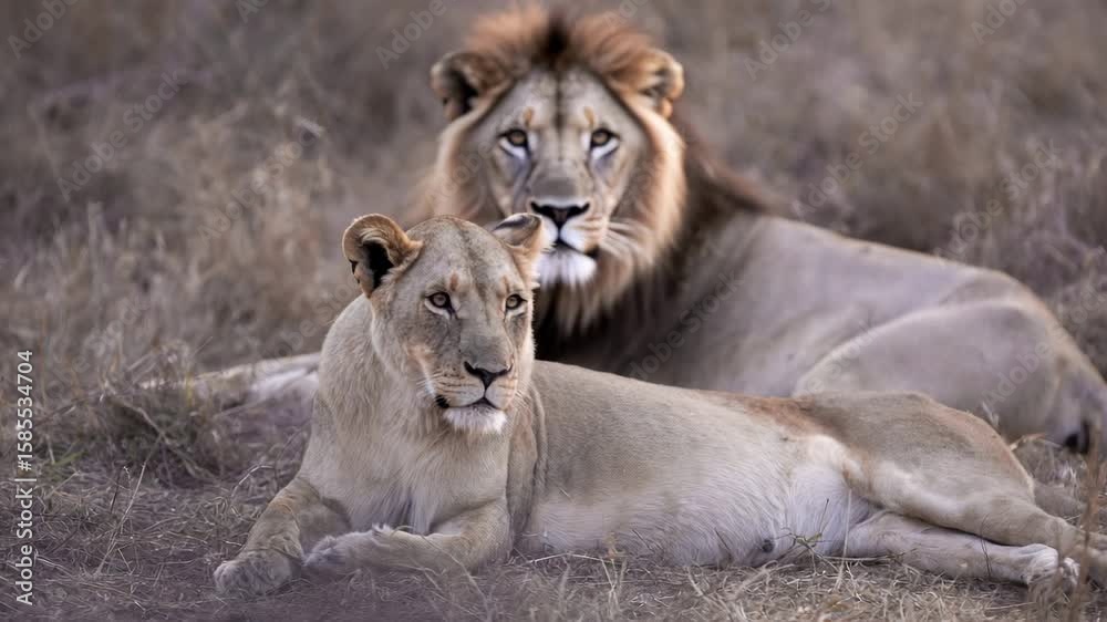 Majestic Lion and Lioness – Kruger National Park, South Africa, wildlife footage Majestic Lion and Lioness – Kruger National Park, South Africa, wildlife footage