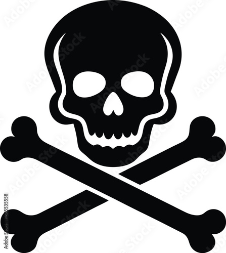 Black Head skull silhouette vector illustration