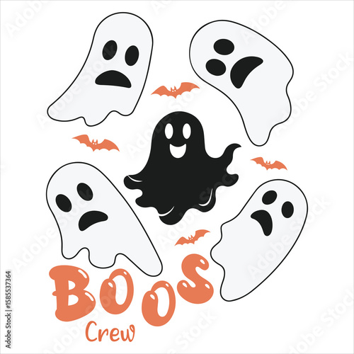 Boos Crew  Halloween T-shirt Design