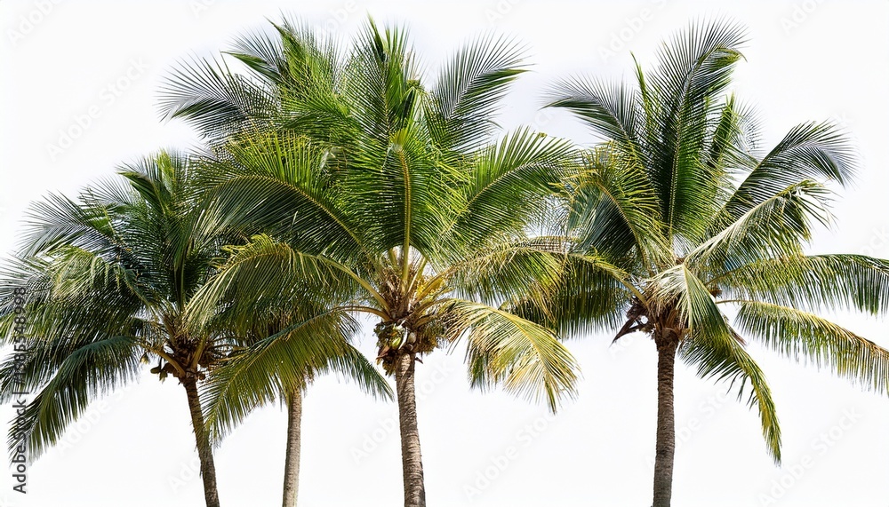 Fototapeta premium coconut palm tree pack on transparency background