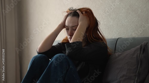 girl stress, women experiences, girl Girl alone, burnout in young mind, girl with quiet pain, just her and her thoughts, facing teen depression alone, pensive and brooding teenager, negative thoughts