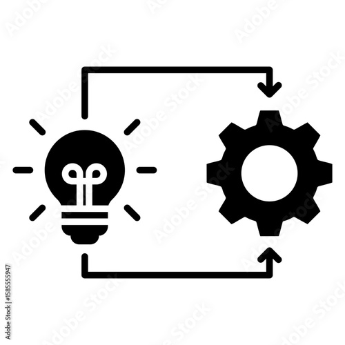 Implementation Icon Vector Illustration Glyph Version