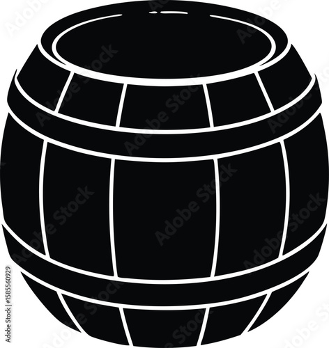  barrel silhouette vector illustration