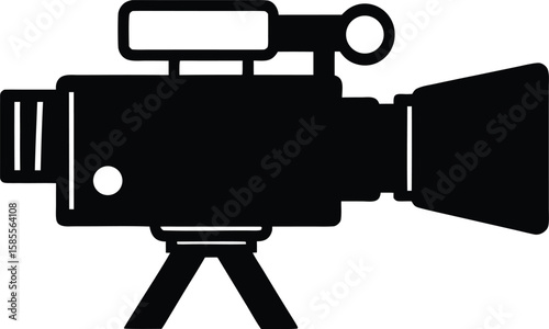 video camera silhouette vector illustration
