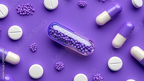 Medicine pills capsules healthcare pharmaceutical medication treatment remedy health wellness