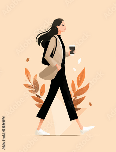 Beautiful pregnant woman in a stylish dress, lovingly cradling her belly and baby shoes, a heartwarming illustration of maternal beauty and love