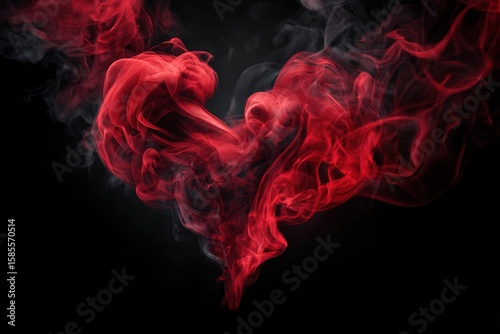 Wallpaper Mural Heart made of red smoke. Love Concept. Ai Generative Torontodigital.ca