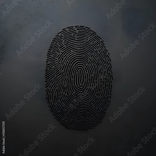 Black Fingerprint on Matte Silicone Surface Texture