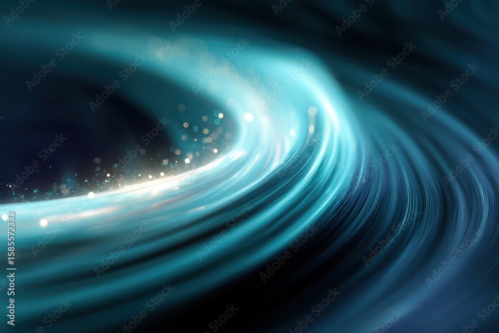 Obraz premium A Dynamic Flowing Wave Shape in the Center Symbolizing Environmental Protection - Ocean and Water Conservation.