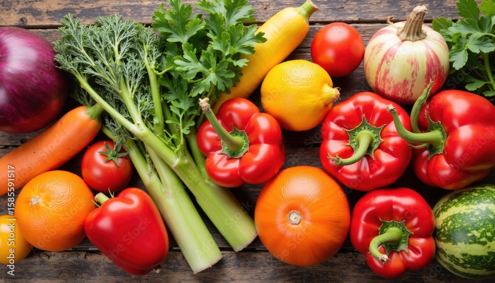 wellness and digestion care. Fresh Colorful Vegetables on Wooden Surface for Healthy Cooking and Dieting wellness and digestion care. Fresh Colorful Vegetables on Wooden Surface for Healthy Cooking and Dieting